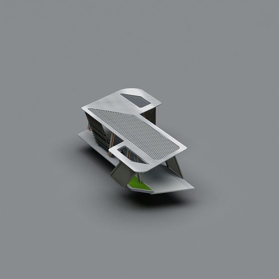 Unique Futuristic Geometric 3D Model