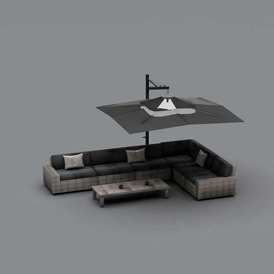 Urban Corner Sofa 3D model for Modern Interiors