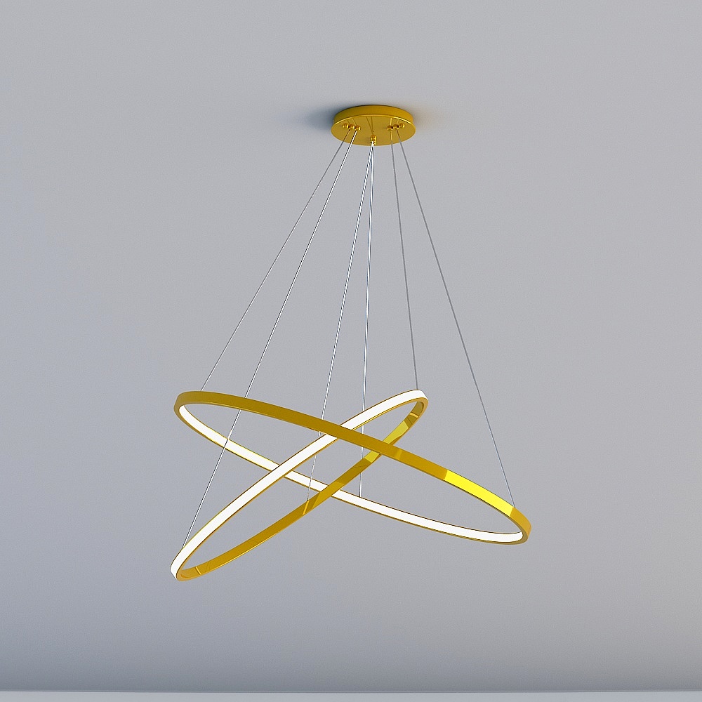 Lámpara de araña de acero inoxidable C-A01-6 de 8 anillos