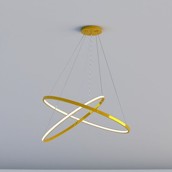 Lámpara de araña de acero inoxidable C-A01-6 de 8 anillos