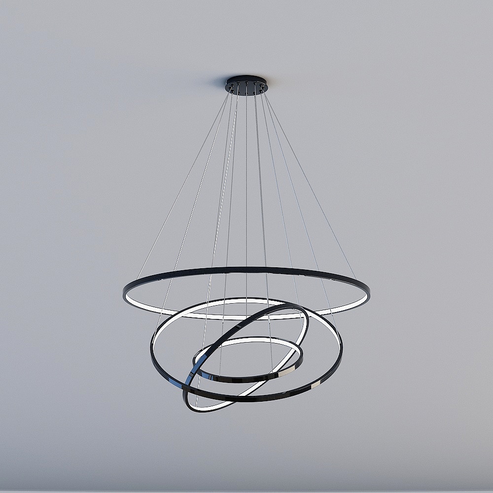 C-A01-46810 Люстра из нержавеющей стали (круглая) (черный)