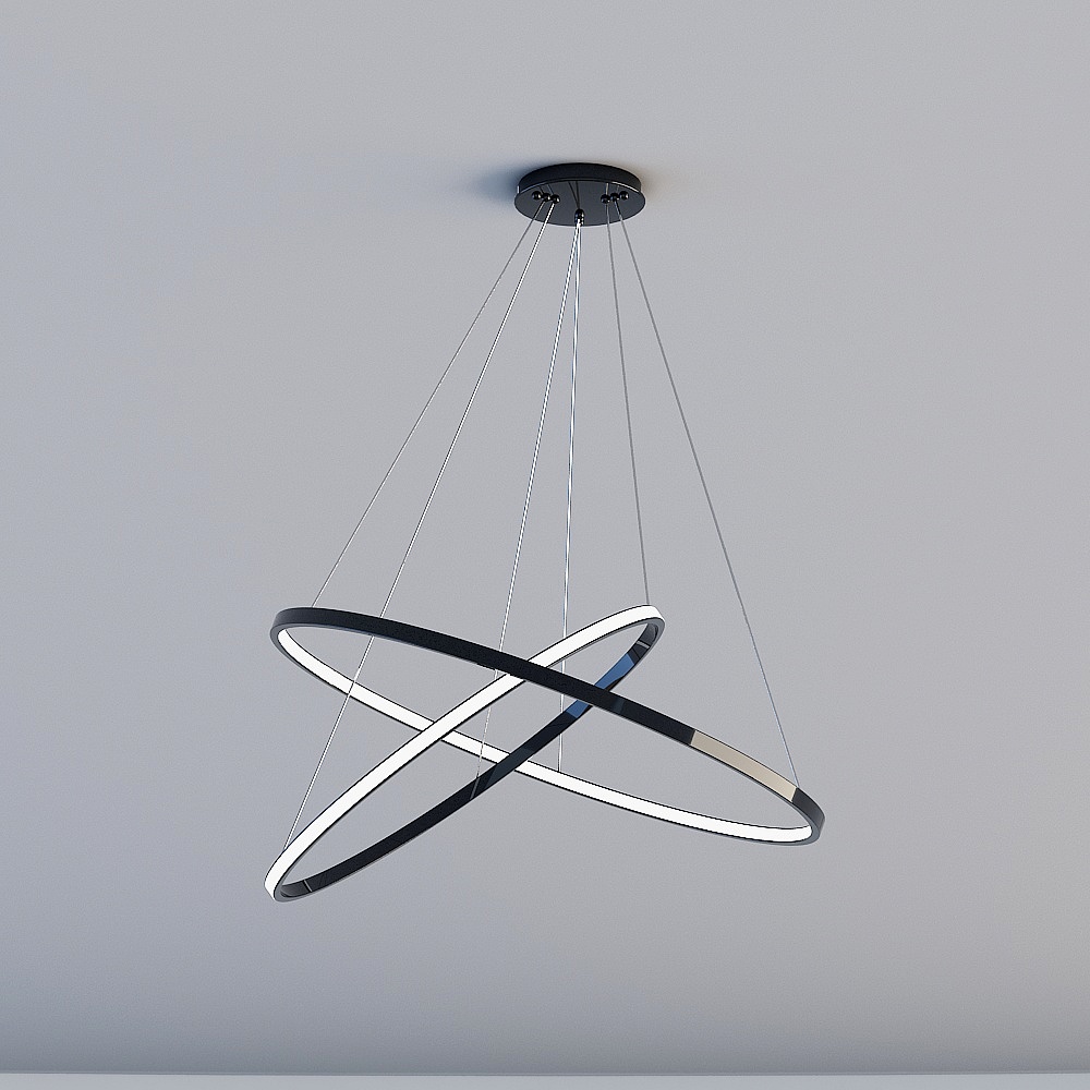 Interwoven Halo Pendant Light 3D model
