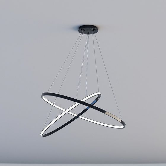 Interwoven Halo Pendant Light 3D model