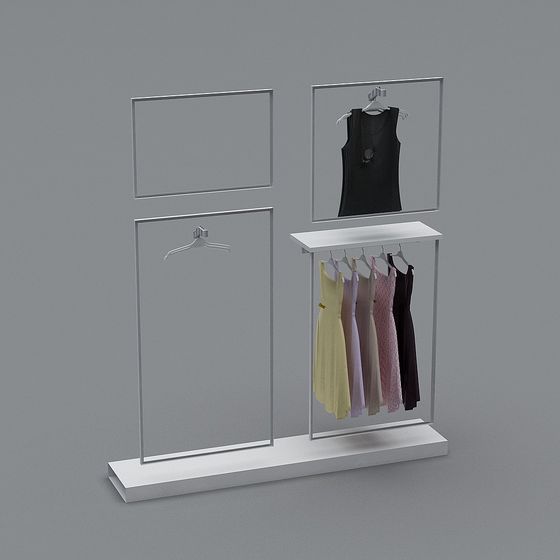 Trendy Display Rack 3D model for Modern Spaces