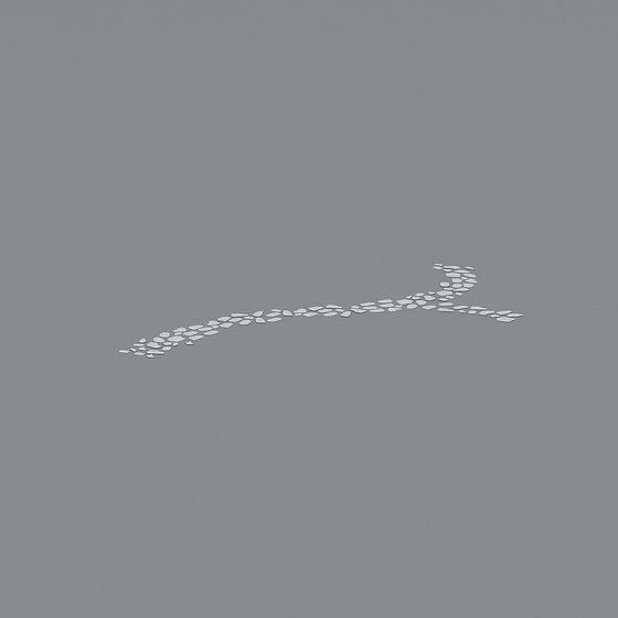 Serpent 3D Model Made of Pebbles