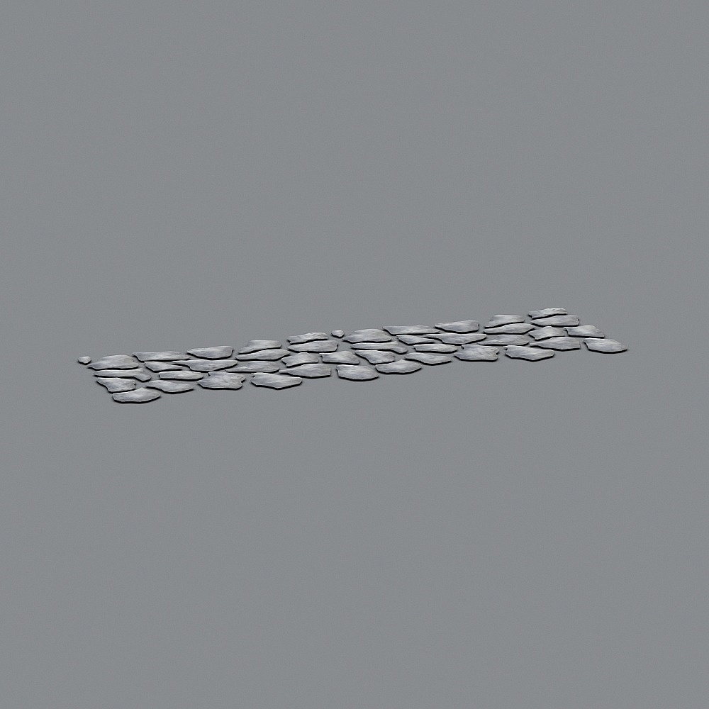 Low-Polygon Stone Path 3D model