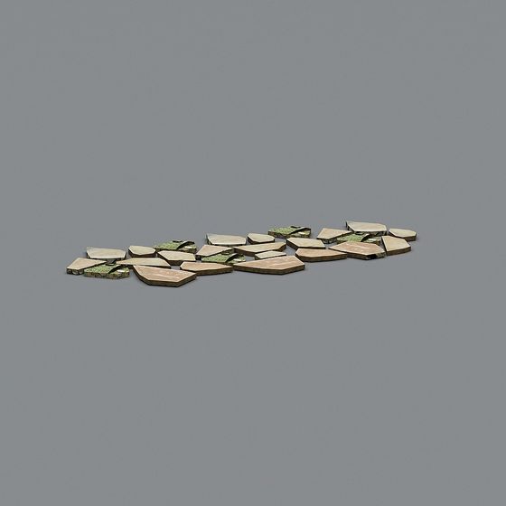 Low Poly Broken Tile Fragments 3D model for Creative Projects