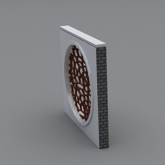 Arched Window Panel 3D model