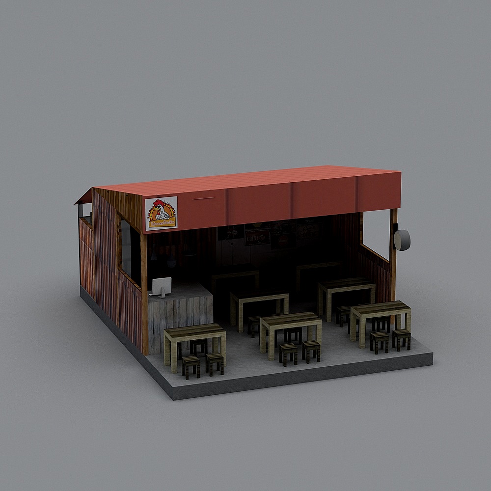 Cozy Café 3D model