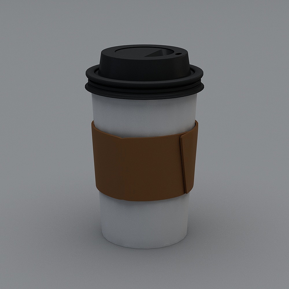 Stylish Low-Poly Coffee Cup 3D model