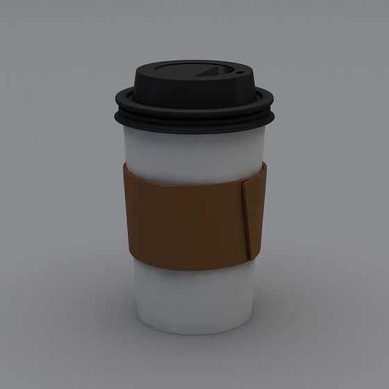 Stylish Low-Poly Coffee Cup 3D model