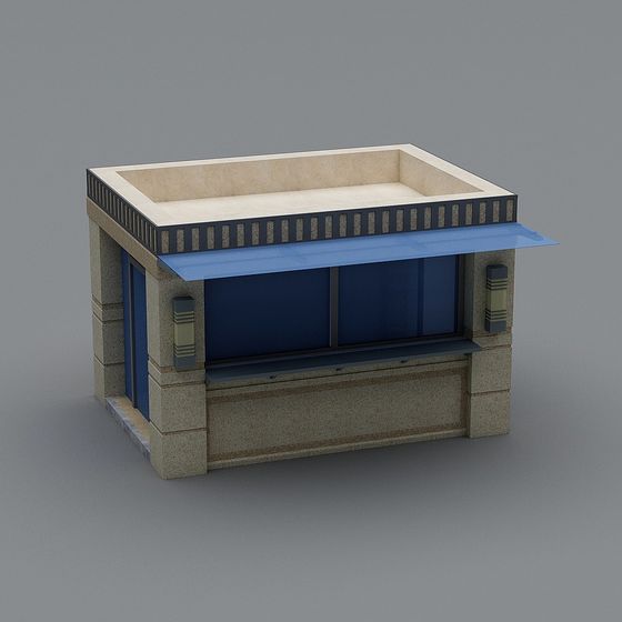 Vintage Station Pavilion 3D Model