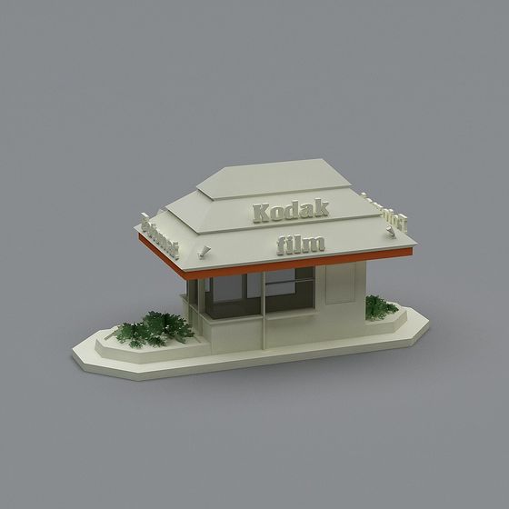 Kodak Film Store 3D Model - Vintage Aesthetic