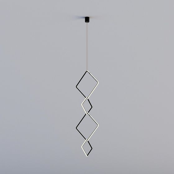 Diamond Melody Pendant Light 3D model for Modern Interiors
