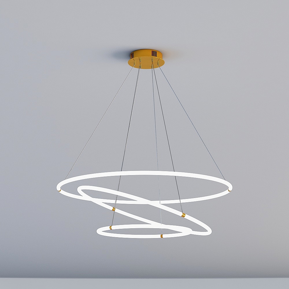 -J02-6810 Transparent mesh doughnut chandelier