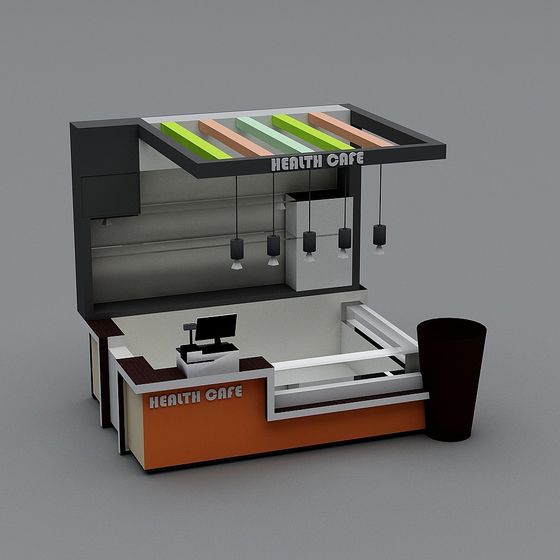 Health Cafe 3D model: A Modern Oasis