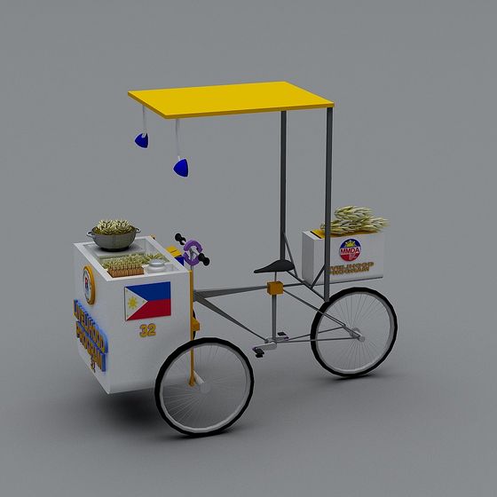 Street Vendor Cart 3D model