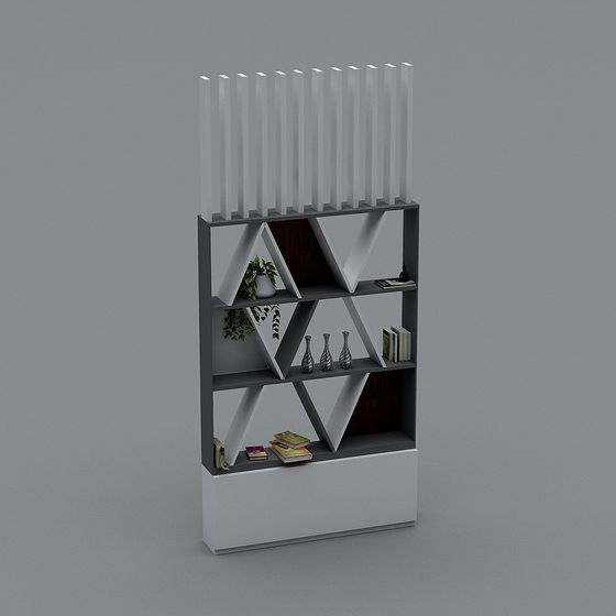 Modern Aesthetic 3D Bookshelf Model