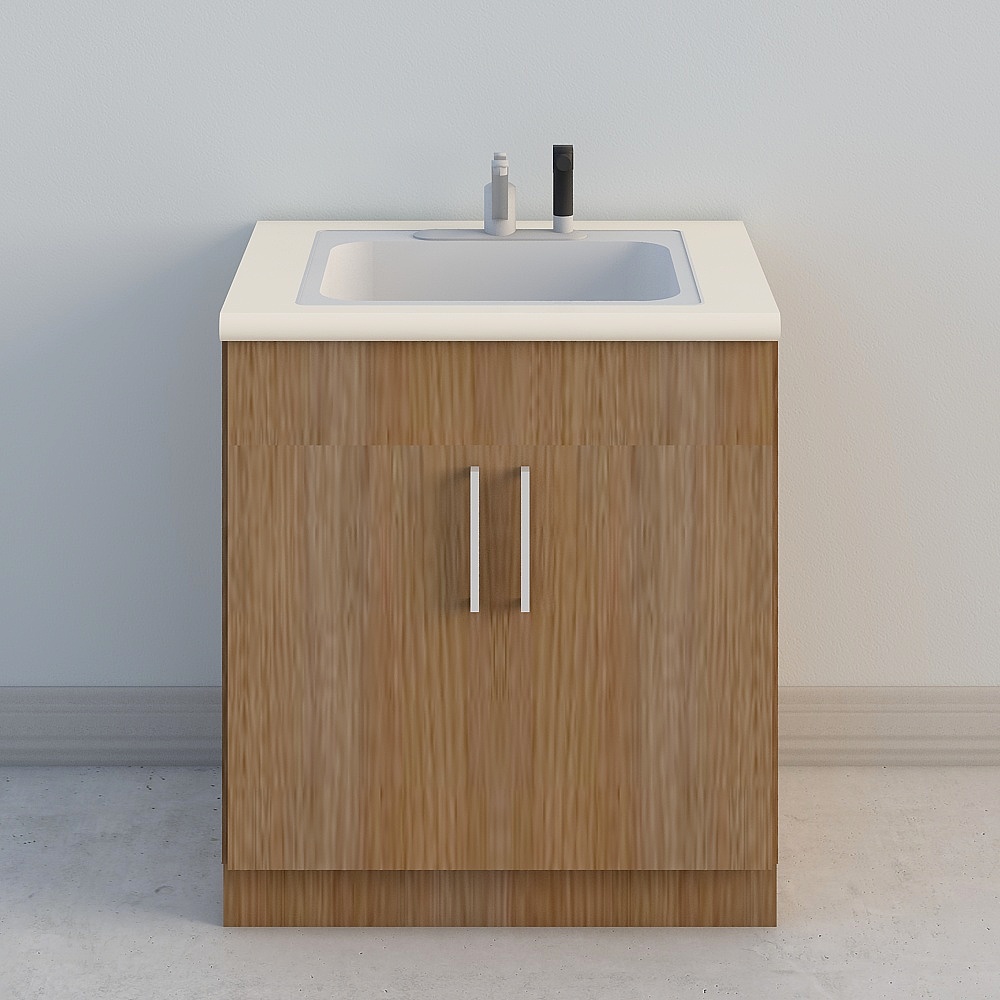 Modern Minimalist Bathroom Cabinet 3D model