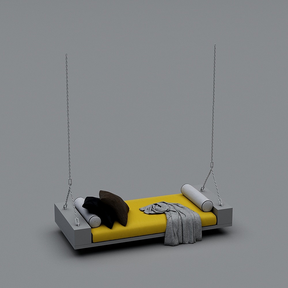 Stylish Hanging Bed 3D model for Modern Interiors