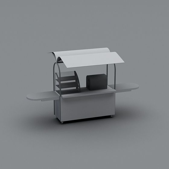 Modern Low-Poly Food Truck 3D Model