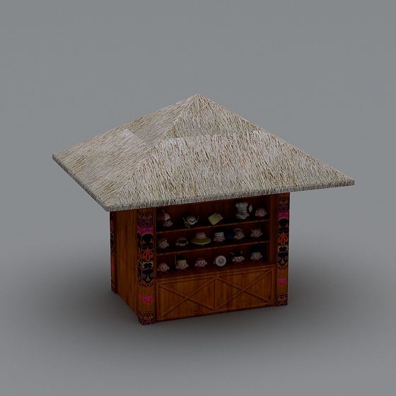 Exotic Tiki Hut 3D model