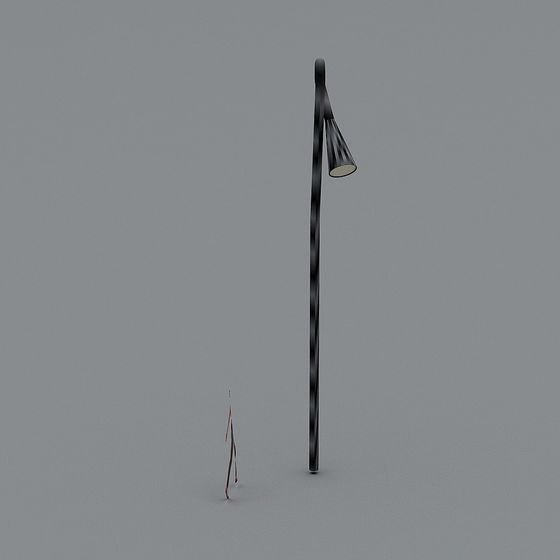 Stylish Low-Polygon Street Lamp 3D model