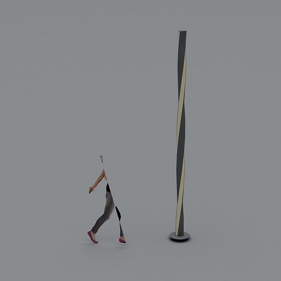 Twisted Elegance Low-Poly 3D Model