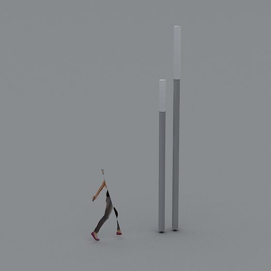 Urban Stroller Low Poly 3D model