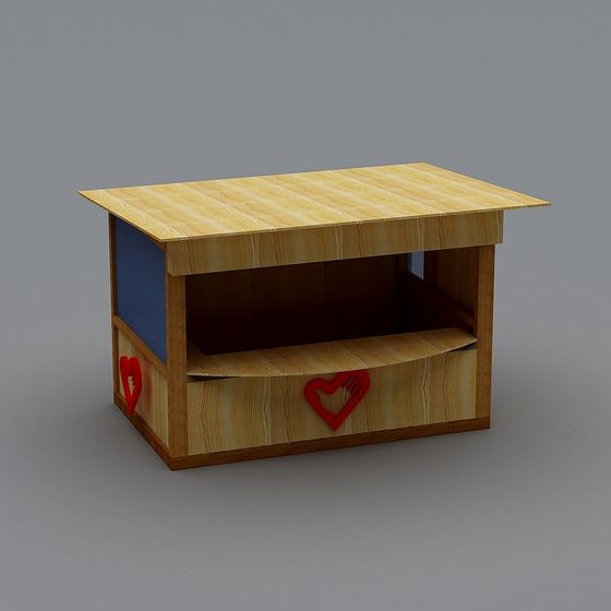 Charming Wooden Cabinet 3D model for Cozy Spaces