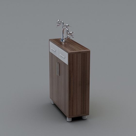 Elegant Minimalist Storage Cabinet 3D model
