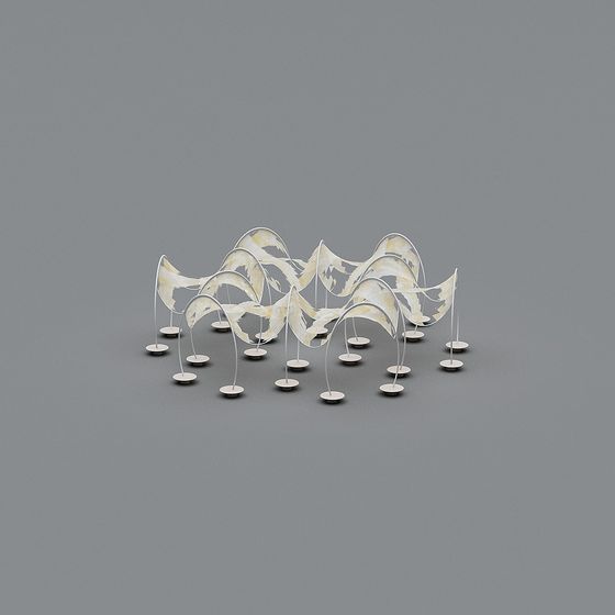 Wave Lamp Stand 3D model