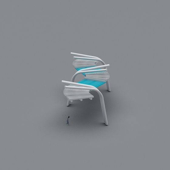 Unique Low Poly Style 3D Chair Model