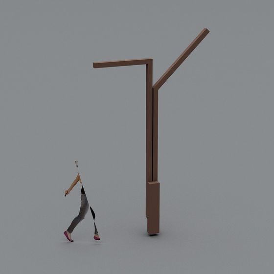 Modern Street Lamp 3D model
