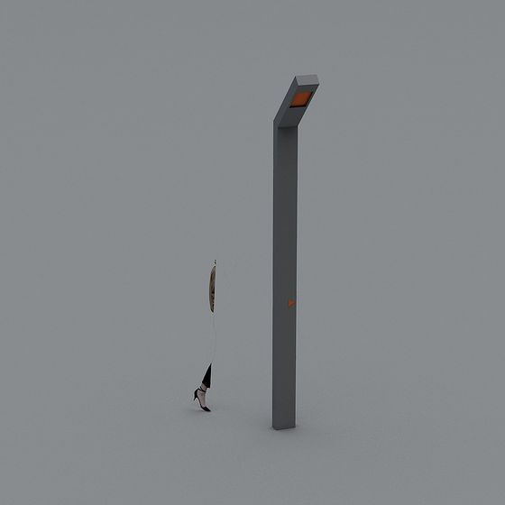 Modern Minimalist Street Lamp 3D model
