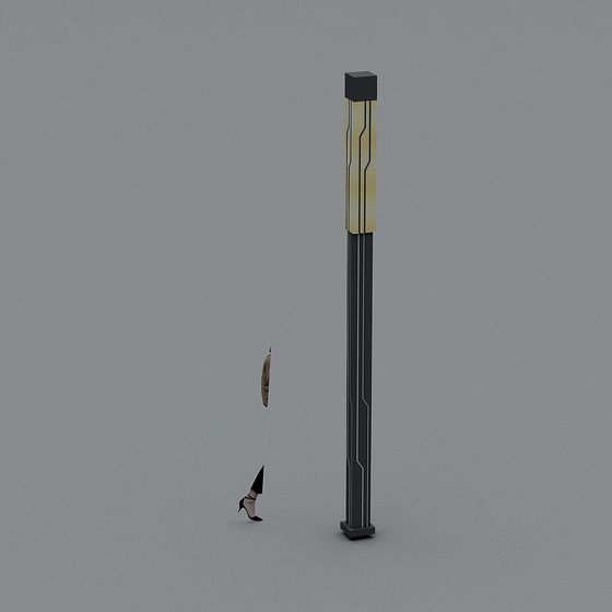 Future Light 3D model - Unique Low-Poly Street Lamp