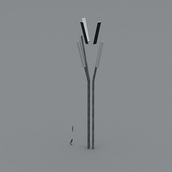 Future Glow Modern Street Lamp 3D model