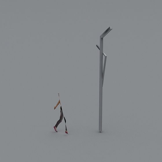 Minimalist Urban Street Lamp 3D model