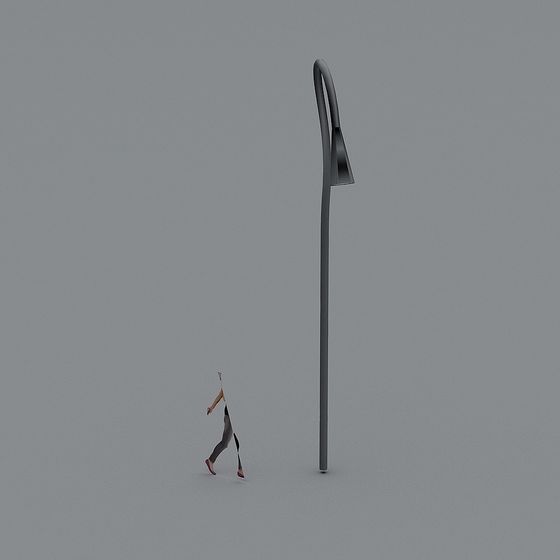 Modern Minimalist Street Light 3D model