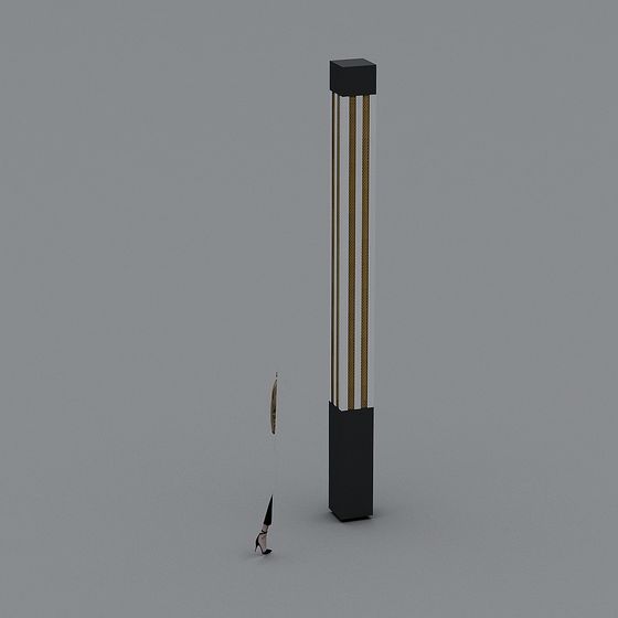 Futuristic Pillar Low-Polygon 3D model for Creative Projects