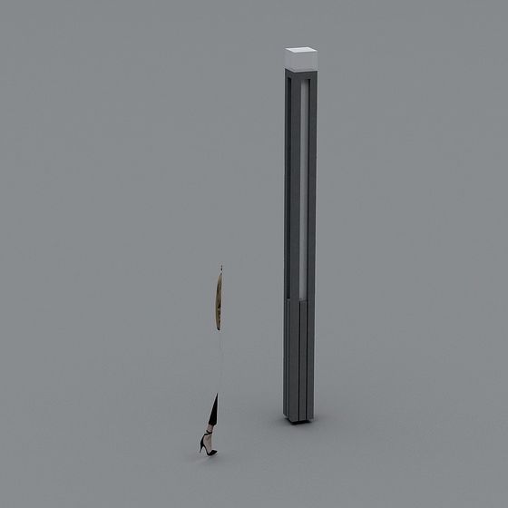 Modern Minimalist Street Lamp 3D model