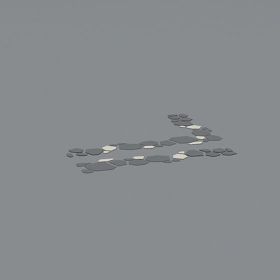 Unique Low-Polygon Gravel Path 3D model