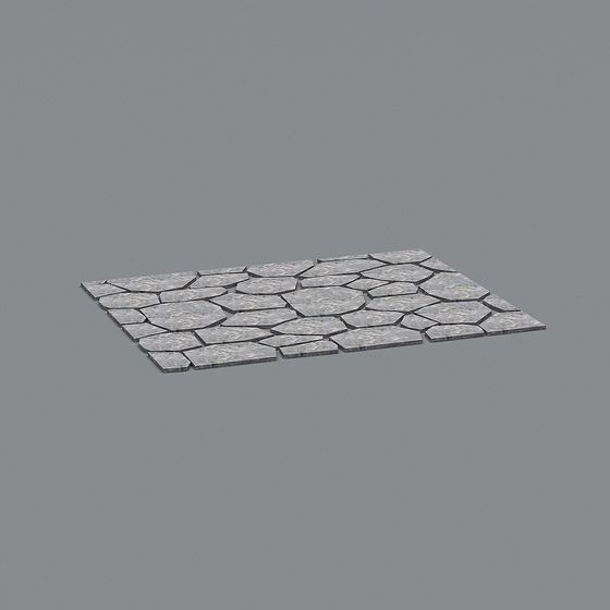 Cracked Stone Floor 3D model for Creative Projects