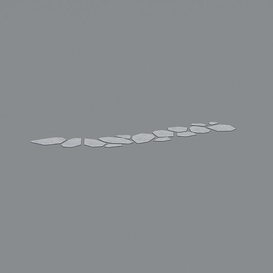 Winding Path Low-Poly 3D Model