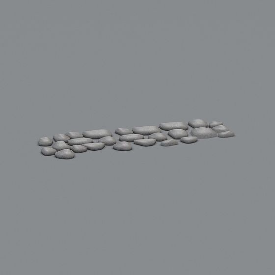 High-Detail River Pebbles 3D Model