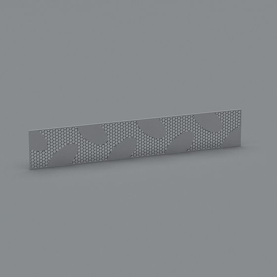 Unique Low-Polygon Metal Grate Panel 3D model