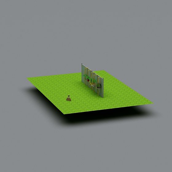 Charming Low-Poly Playground 3D model for Kids