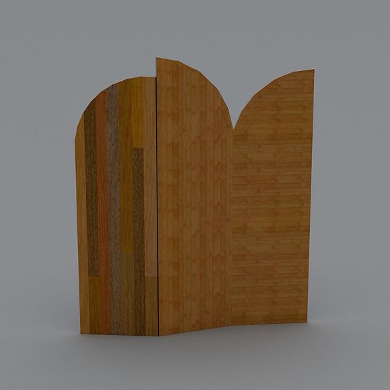 Natural-Inspired Bamboo Screen 3D model