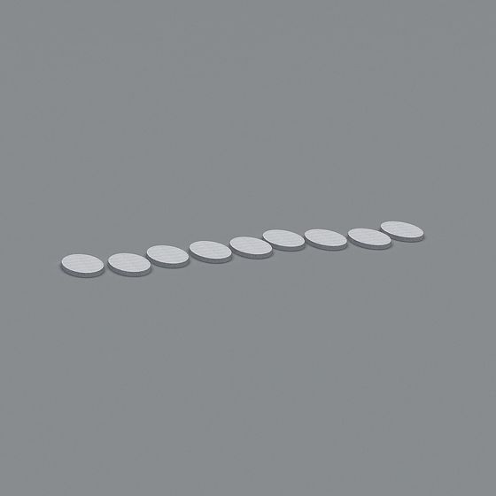 Stylish Low-Poly Stone Discs 3D Model