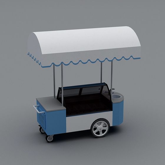 Low-Poly Food Truck 3D Model
